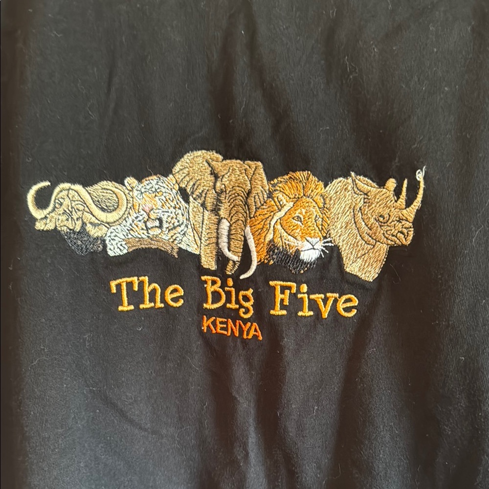Black 'The Big Five' Kenya T-Shirt
